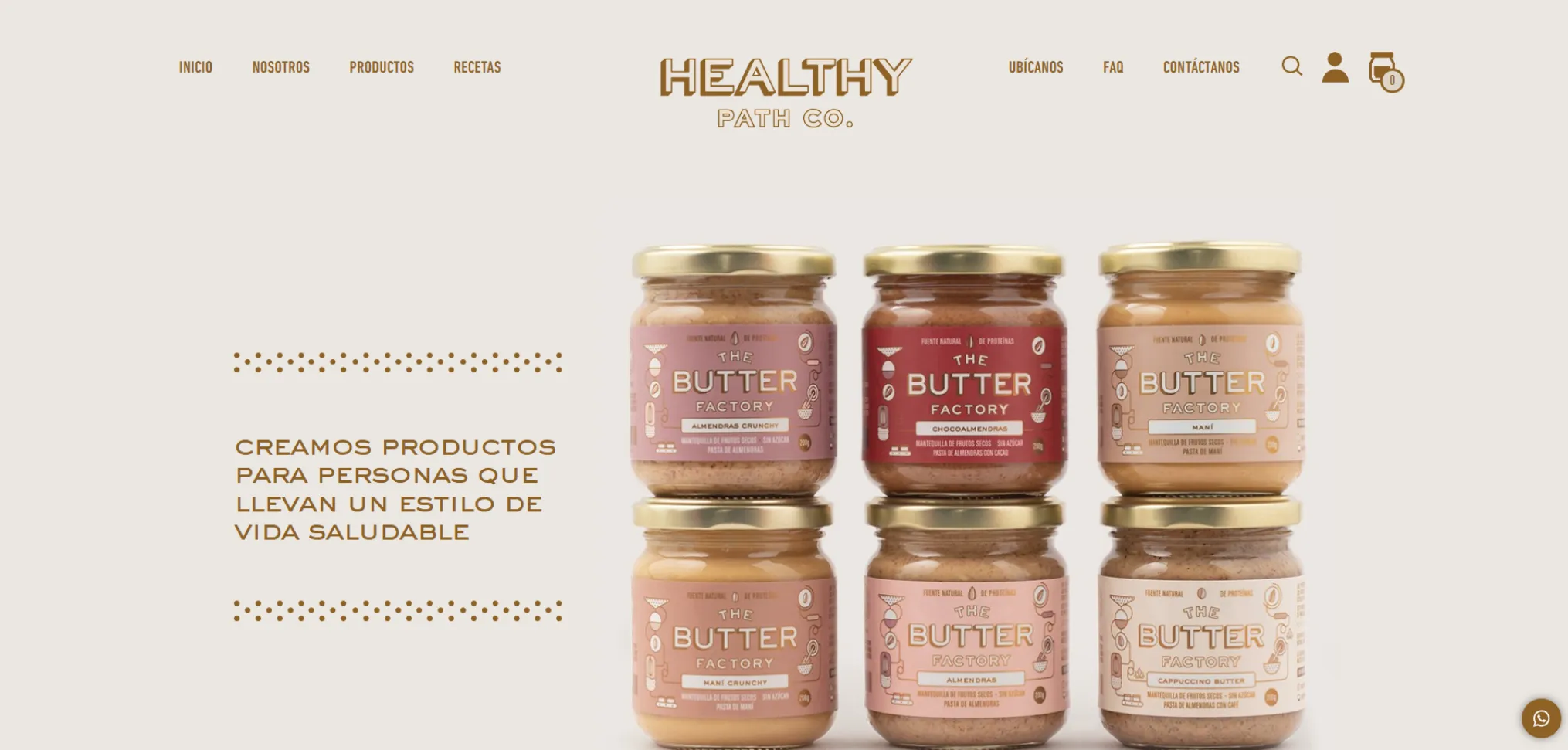 Captura del sitio de Healthy Path